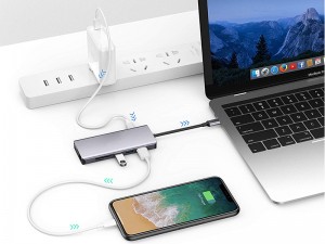 هاب 11 پورت USB-C پاورو لوژی مدل P11CHBGY