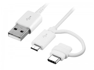 کابل دو کاره سامسونگ مدل USB Type-A to Micro USB & Type-C (غیر اصل)