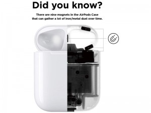 برچسب محافظ سطح داخلی کیس شارژ ایرپاد 2 برند الاگو مدل AirPods Dust Guard (پک 2 عددی)