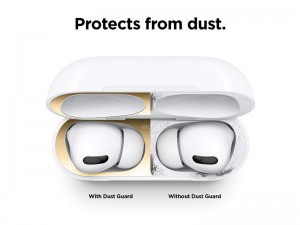 برچسب محافظ سطح داخلی کیس شارژ ایرپاد پرو برند الاگو مدل AirPods Dust Guard (پک 2 عددی)