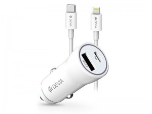 شارژر فندکی 36 وات دیویا مدل EA244 بهمراه کابل تایپ سی به لایتنینگ