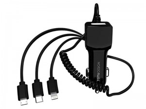 شارژر فندکی توتو دیزاین مدل DCCL-02 Sharp Series 3 in 1 Cable