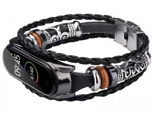 بند چرمی فلزی دستبند هوشمند شیائومی می بند 3 و 4