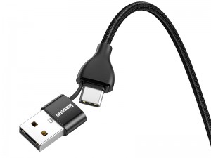 کابل شارژ و انتقال داده دو سر بیسوس مدل 2in1 Dual Output Cable