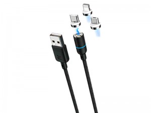 کابل مگنتی فست شارژ سه سر راک اسپیس مدل G10 3 in 1