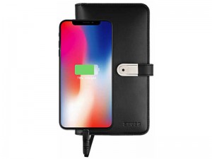 پاوربانک 8000 میلی آمپر و کیف چرمی و فلش مموری ژوس مدل ZS-PB-032 Glory Series