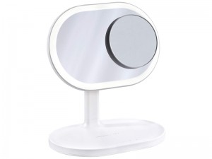 آینه ميكاپ با شارژر بی‌سیم و اسپیکر بلوتوثی مومکس مدل QL13 Q.LED Mirror