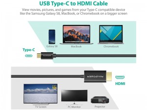 کابل تبدیل Type-C به HDMI راو پاور به طول 2 متر
