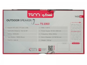 اسپیکر بلوتوثی قابل حمل تسکو مدل TS 2303