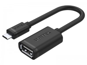 کابل تبدیل microUSB-B به USB-A OTG یونیتک مدل Y-C438GBK به طول 0.2 متر