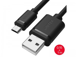کابل تبدیل USB به MicroUSB یونیتک مدل C4050BK (پک 2 عددی)