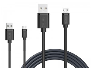 کابل تبدیل USB به MicroUSB یونیتک مدل C4050BK (پک 2 عددی)