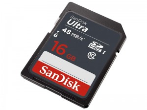 کارت حافظه SDHC سن دیسک مدل Ultra کلاس 10 استاندارد UHS-I سرعت 320X 48MBps ظرفیت 16 گیگابایت