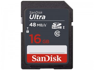 کارت حافظه SDHC سن دیسک مدل Ultra کلاس 10 استاندارد UHS-I سرعت 48MB/s ظرفیت 16 گیگابایت