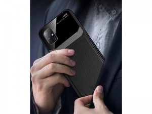 کاور دور دوخت چرم و گلس مدل Delicate Case مناسب برای گوشی موبایل سامسونگ A21s