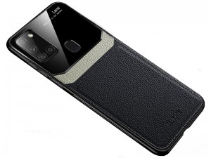 کاور دور دوخت چرم و گلس مدل Delicate Case مناسب برای گوشی موبایل سامسونگ A21s