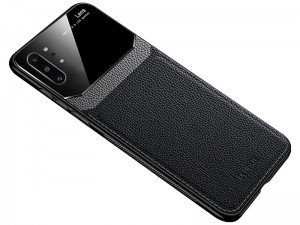 کاور دور دوخت چرم و گلس مدل Delicate Case مناسب برای گوشی موبایل سامسونگ Note 10 Plus