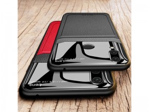 کاور دور دوخت چرم و گلس مدل Delicate Case مناسب برای گوشی موبایل سامسونگ A20/A30