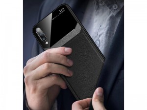 کاور دور دوخت چرم و گلس مدل Delicate Case مناسب برای گوشی موبایل سامسونگ A50/A50s/A30s