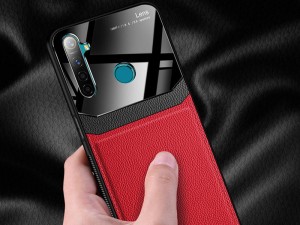 کاور دور دوخت چرم و گلس مدل Delicate Case مناسب برای گوشی موبایل شیائومی Redmi Note 8