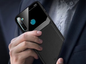 کاور دور دوخت چرم و گلس مدل Delicate Case مناسب برای گوشی موبایل شیائومی Redmi Note 8