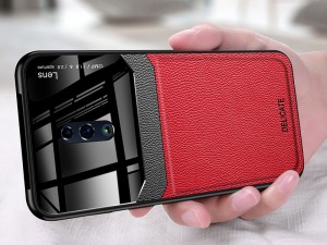 کاور دور دوخت چرم و گلس مدل Delicate Case مناسب برای گوشی موبایل شیائومی Redmi Note 8 Pro