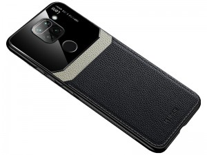 کاور دور دوخت چرم و گلس مدل Delicate Case مناسب برای گوشی موبایل شیائومی Redmi Note 9/Redmi 10x 4G