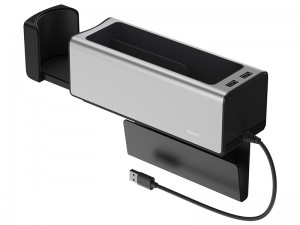 جعبه نظم دهنده داخل خودرو بیسوس مدل Deluxe Metal Armrest Console Organizer
