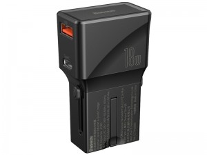 شارژر دیواری فست شارژ جهانی بیسوس مدل Universal Conversion Plug CCTY-01