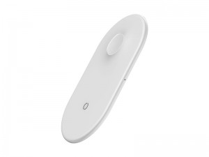شارژر بی سیم دو کاره بیسوس مدل  Smart 2 in1 Wireless Charger مناسب برای  گوشی موبایل اپل و ساعت اپل واچ
