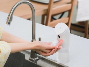 پمپ فوم ساز مایع دستشویی بیسوس مدل Minipeng Hand Washing Machine بهمراه فوم مایع