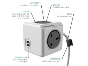 چندراهی برق الوکاکوک مدل PowerCube Extended USB