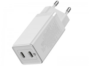 شارژر دیواری فست شارژ بیسوس مدل GaN Mini Quick Charger 45W بهمراه کابل دو سر تایپ سی