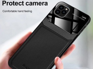 کاور دور دوخت چرم و گلس مدل Delicate Case مناسب برای گوشی موبایل iPhone 12 mini