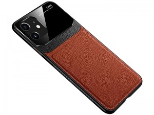 کاور دور دوخت چرم و گلس مدل Delicate Case مناسب برای گوشی موبایل iPhone 12 mini