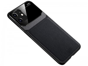 کاور دور دوخت چرم و گلس مدل Delicate Case مناسب برای گوشی موبایل iPhone 12/12 Pro