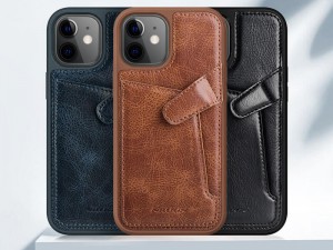 کاور چرمی اورجینال نیلکین مدل Aoge Leather Case مناسب برای گوشی موبایل iPhone 12 mini
