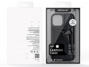 کاور چرمی اورجینال نیلکین مدل Aoge Leather Case مناسب برای گوشی موبایل iPhone 12/12 Pro