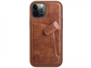 کاور چرمی اورجینال نیلکین مدل Aoge Leather Case مناسب برای گوشی موبایل iPhone 12/12 Pro