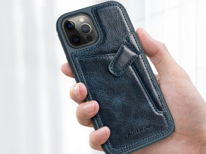 کاور چرمی اورجینال نیلکین مدل Aoge Leather Case مناسب برای گوشی موبایل iPhone 12 Pro Max