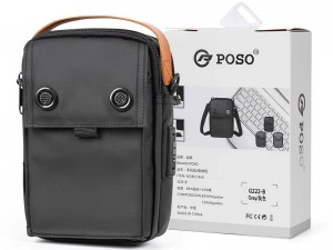 کیف رو دوشی USB دار پوسو مدل G222-B Mobile Bag 6 inch