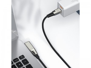 کابل دو سر تایپ سی به سوزنی لپ تاپ بیسوس مدل One-for-two Fast Charging Data Cable Type-C to C+DC 100W CA1T2-A01