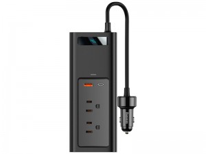 شارژر و مبدل برق خودرو بیسوس مدل Power Inverter 150W CRNBQ-01