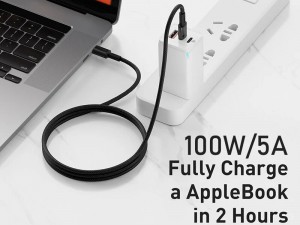 کابل فست شارژ دو سر تایپ سی بیسوس مدل High Density Braided Fast charging Data Cable 100W GATGD-A01 به طول 2 متر