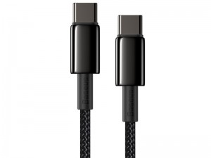 کابل فست شارژ دو سر تایپ سی بیسوس مدل Tungsten Gold Fast Charging Data Cable 100W CATWJ-01 به طول 1 متر