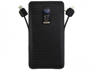 پاور بانک 10000 میلی آمپر ریمکس مدل PPL-11 LINON 3J SERIES با کابل متصل