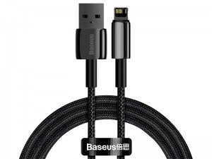 کابل فست شارژ لایتنینگ بیسوس مدل Tungsten Gold Fast Charging Data Cable CALWJ-01 به طول 1 متر