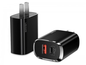 شارژر دیواری فست شارژ یوسمز مدل US-CC120 T35 QC3.0 + PD3.0 Fast Charger 20W