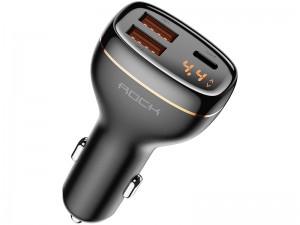 شارژر فندکی فست شارژ 60 وات راک مدل C301