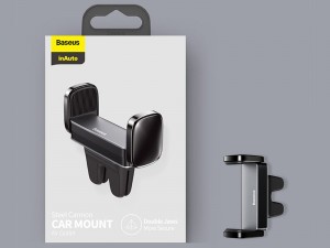 پایه نگهدارنده گوشی موبایل بیسوس مدل Steel Cannon Car Mount Air Outlet SUGP-01